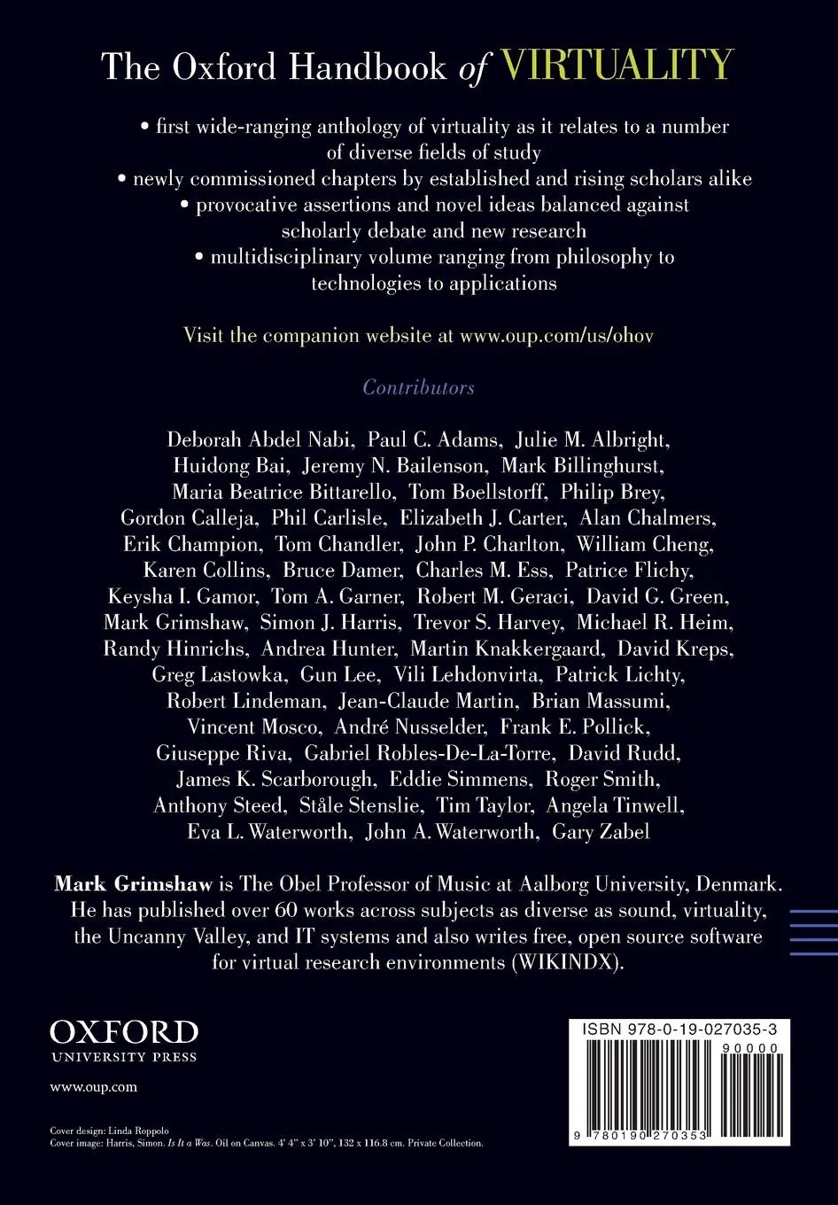 Rückseite: 9780190270353 | Oxford Handbook of Virtuality | Mark Grimshaw | Taschenbuch | Englisch