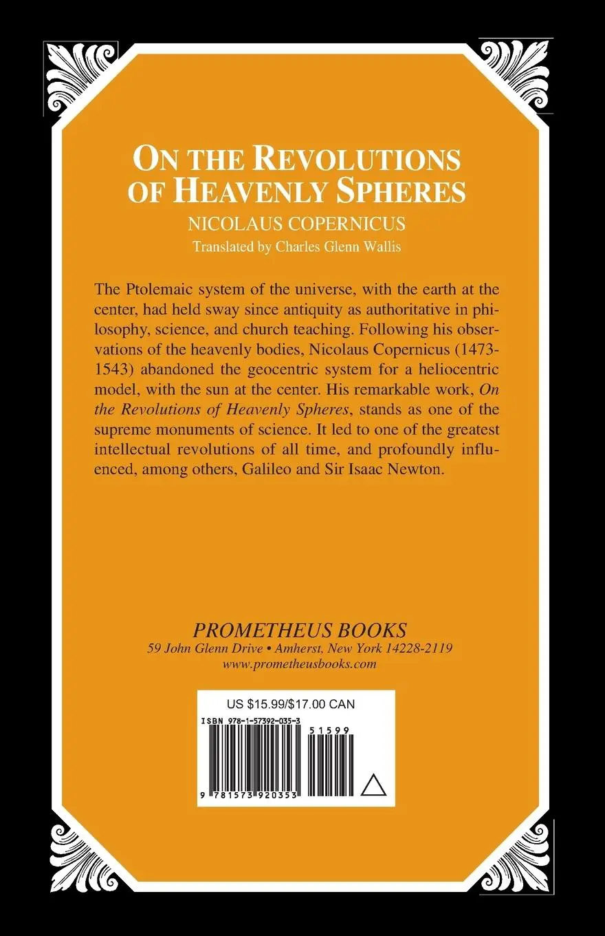 Rückseite: 9781573920353 | On the Revolutions of Heavenly Spheres | Nicolaus Copernicus | Buch