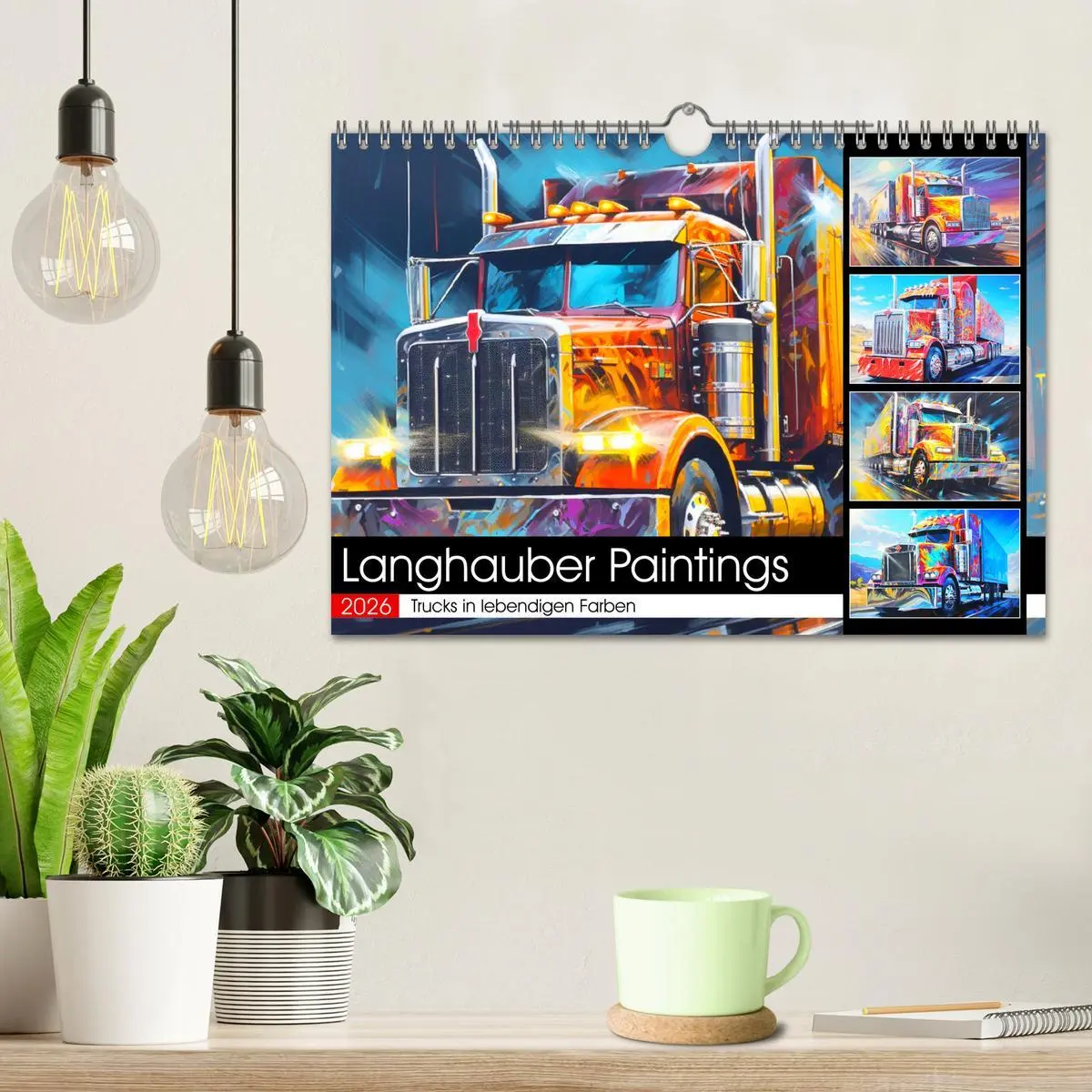 Bild: 9783457370353 | Langhauber Paintings. Trucks in lebendigen Farben (Wandkalender...