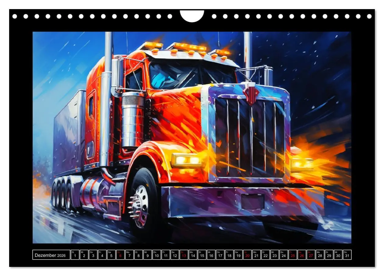 Bild: 9783457370353 | Langhauber Paintings. Trucks in lebendigen Farben (Wandkalender...