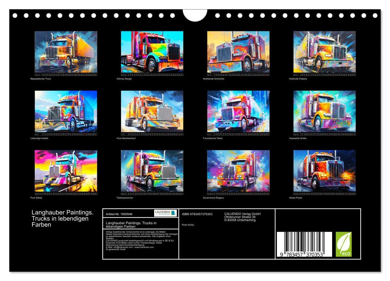 Bild: 9783457370353 | Langhauber Paintings. Trucks in lebendigen Farben (Wandkalender...