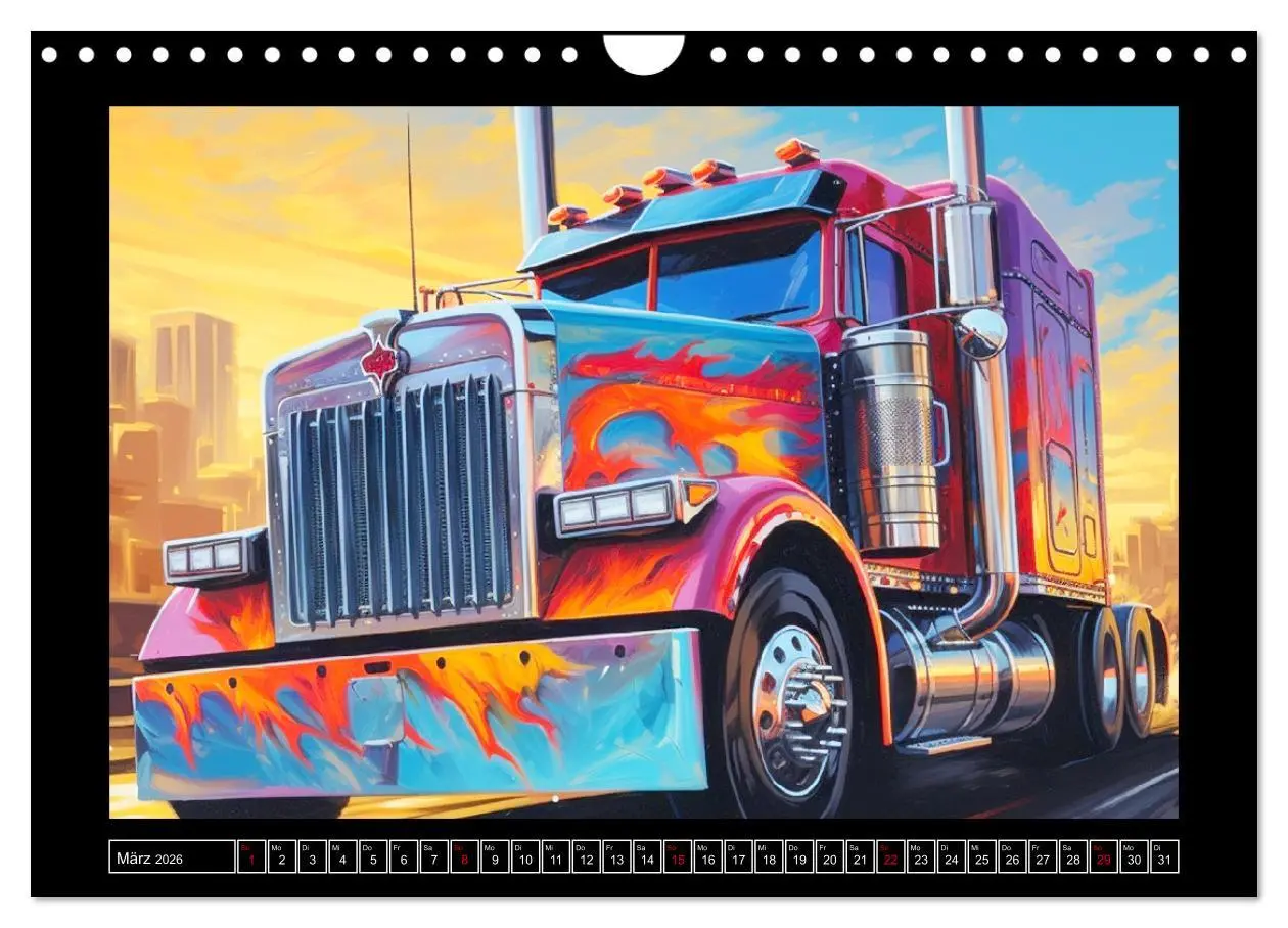 Bild: 9783457370353 | Langhauber Paintings. Trucks in lebendigen Farben (Wandkalender...