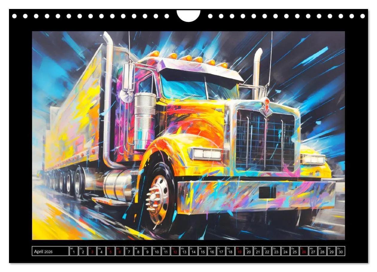 Bild: 9783457370353 | Langhauber Paintings. Trucks in lebendigen Farben (Wandkalender...