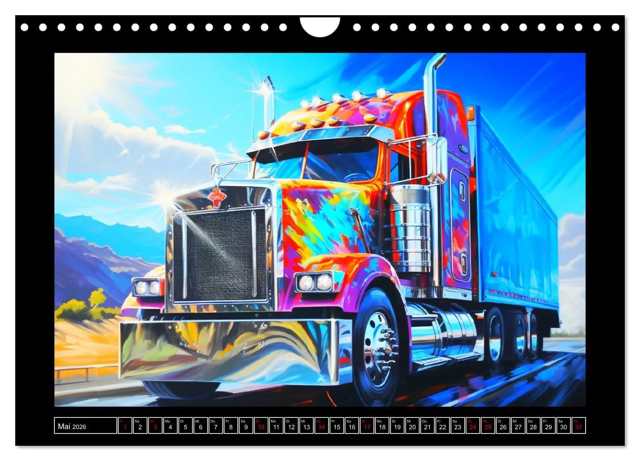 Bild: 9783457370353 | Langhauber Paintings. Trucks in lebendigen Farben (Wandkalender...