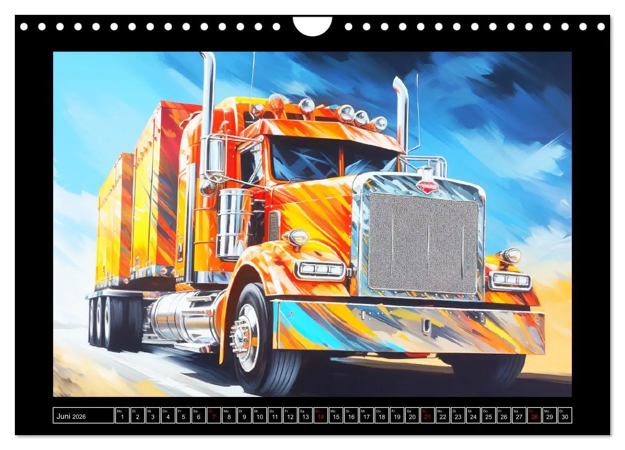 Bild: 9783457370353 | Langhauber Paintings. Trucks in lebendigen Farben (Wandkalender...