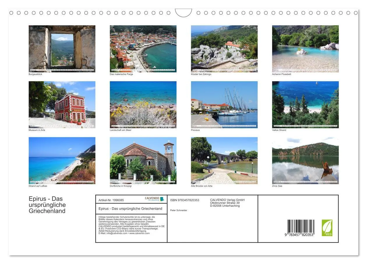 Bild: 9783457820353 | Epirus - Das ursprüngliche Griechenland (Wandkalender 2026 DIN A3...