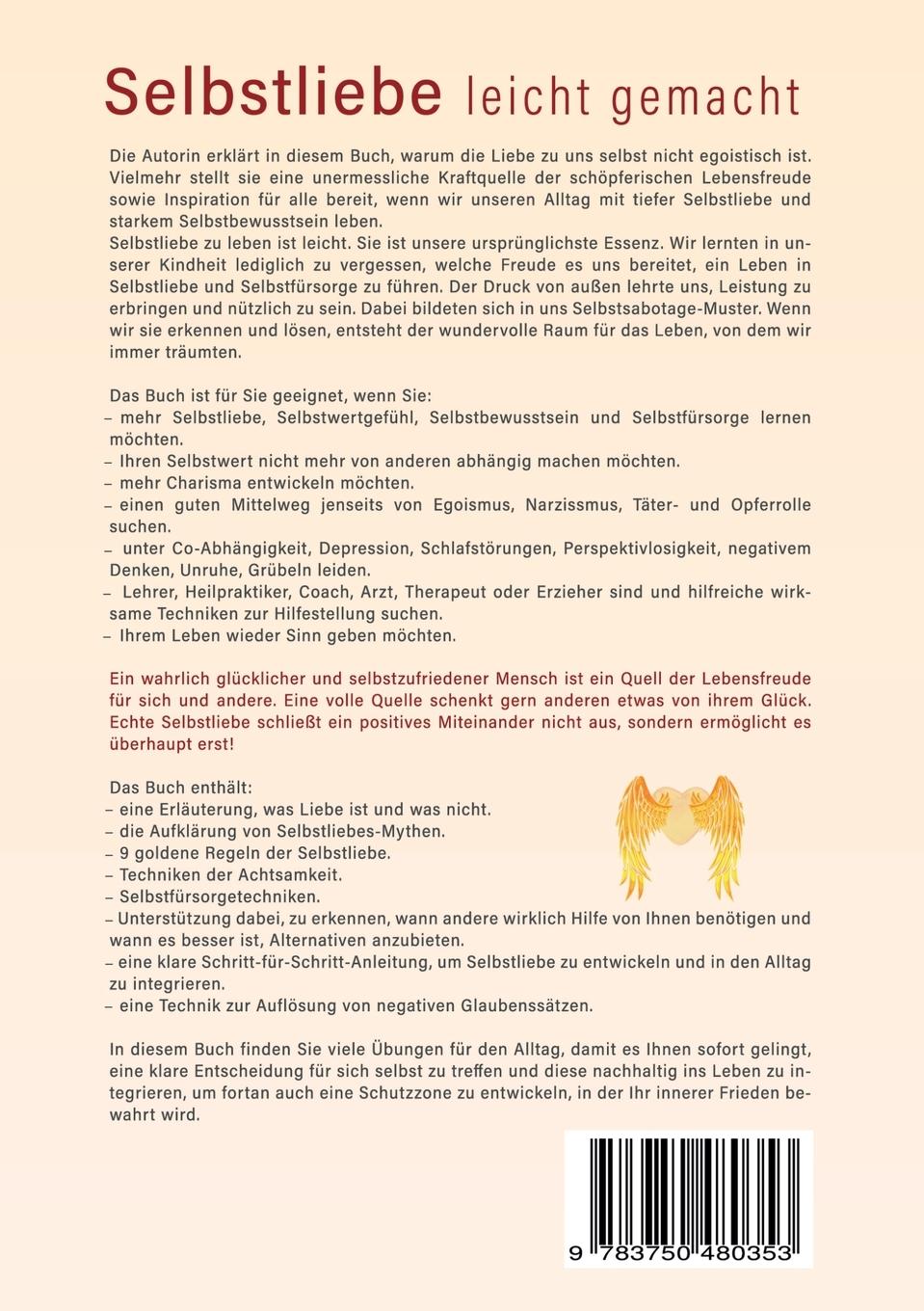 Rückseite: 9783750480353 | Selbstliebe leicht gemacht | Nicole Susann Ranke | Taschenbuch | 2020