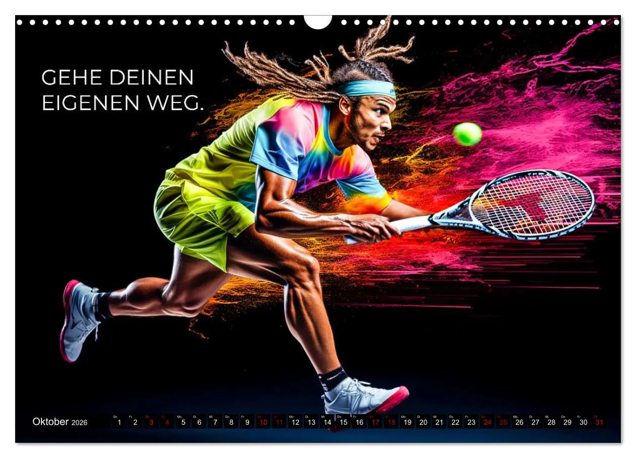 Bild: 9783457500453 | Tennis und Motivation (Wandkalender 2026 DIN A3 quer), CALVENDO...