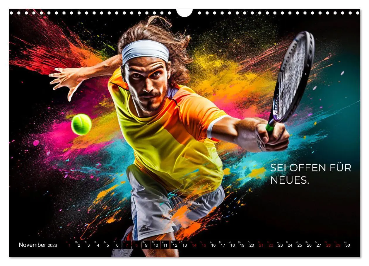 Bild: 9783457500453 | Tennis und Motivation (Wandkalender 2026 DIN A3 quer), CALVENDO...