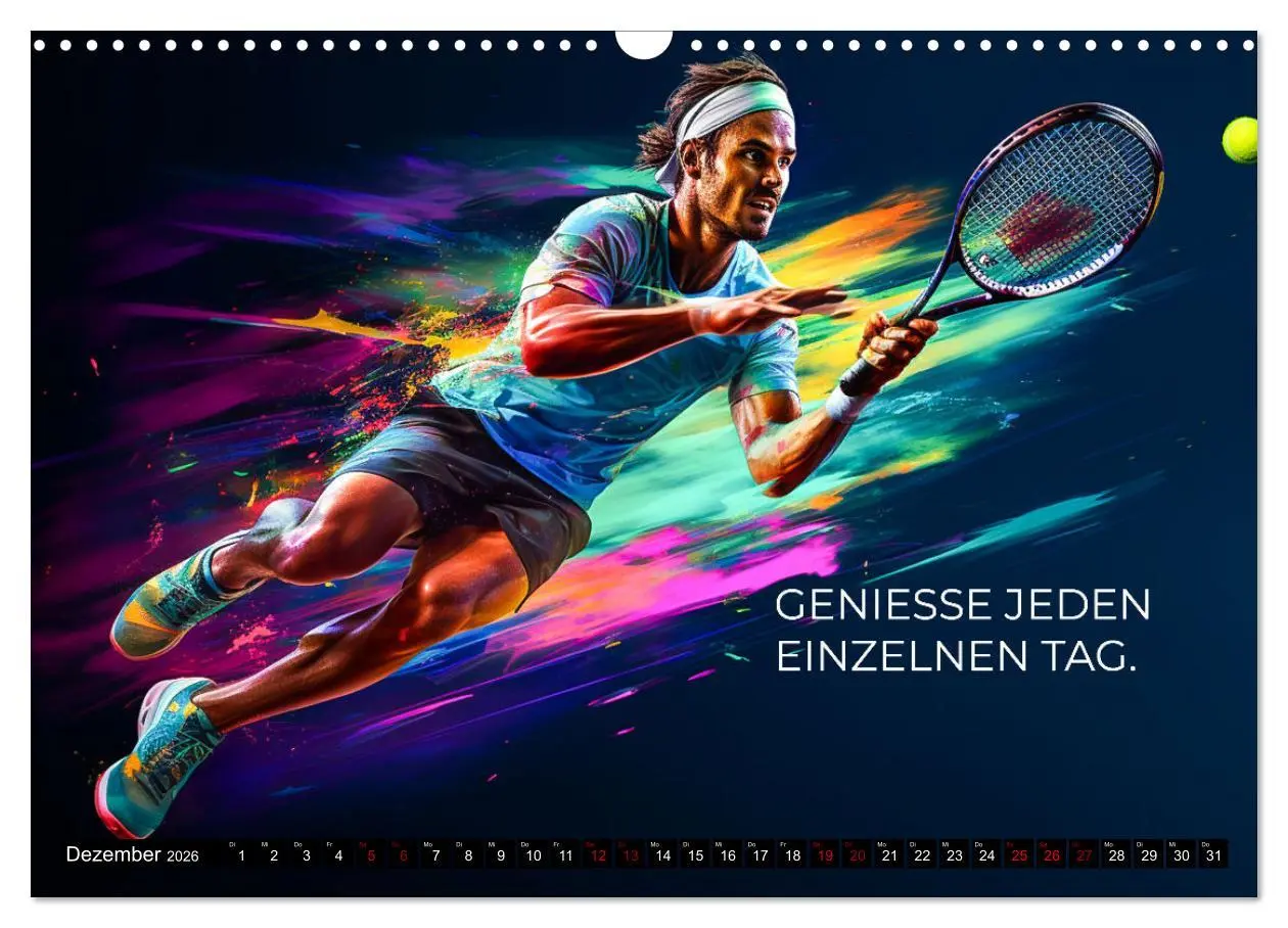 Bild: 9783457500453 | Tennis und Motivation (Wandkalender 2026 DIN A3 quer), CALVENDO...