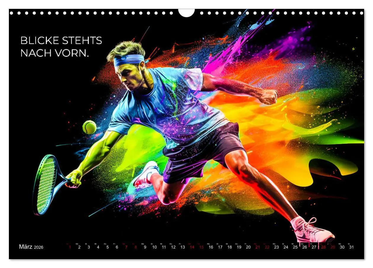 Bild: 9783457500453 | Tennis und Motivation (Wandkalender 2026 DIN A3 quer), CALVENDO...