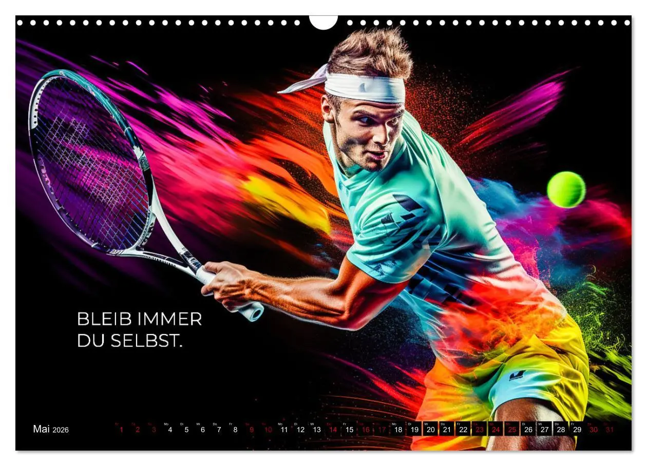 Bild: 9783457500453 | Tennis und Motivation (Wandkalender 2026 DIN A3 quer), CALVENDO...