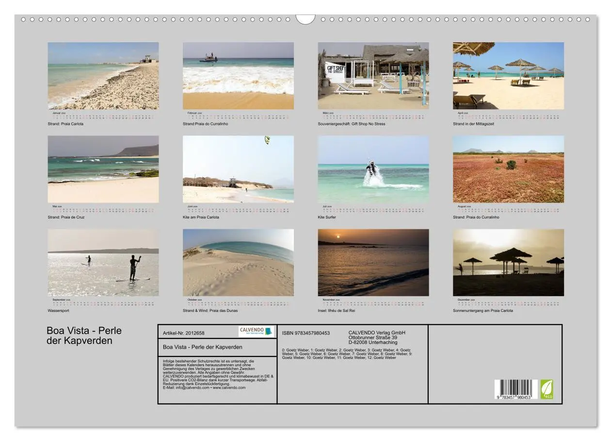 Bild: 9783457980453 | Boa Vista - Perle der Kapverden (Wandkalender 2026 DIN A2 quer),...