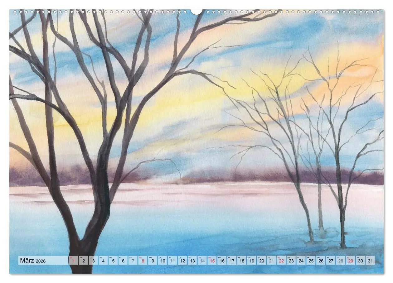 Bild: 9783516070453 | Jahreszeiten Aquarelle (hochwertiger Premium Wandkalender 2026 DIN...