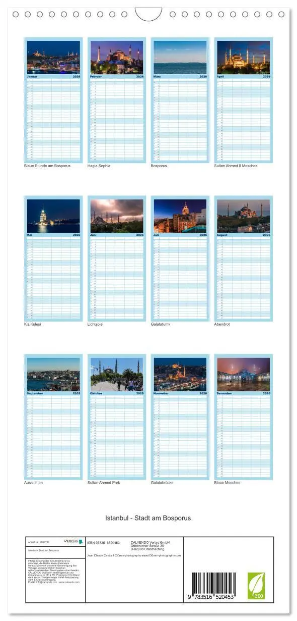 Bild: 9783516520453 | Familienplaner 2026 - Istanbul - Stadt am Bosporus mit 5 Spalten...
