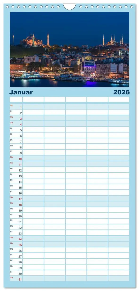 Bild: 9783516520453 | Familienplaner 2026 - Istanbul - Stadt am Bosporus mit 5 Spalten...