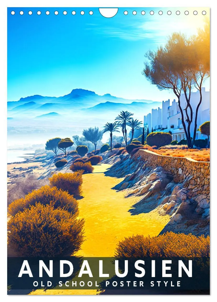Cover: 9783435880553 | Andalusien - Old School Poster Style (Wandkalender 2025 DIN A4...