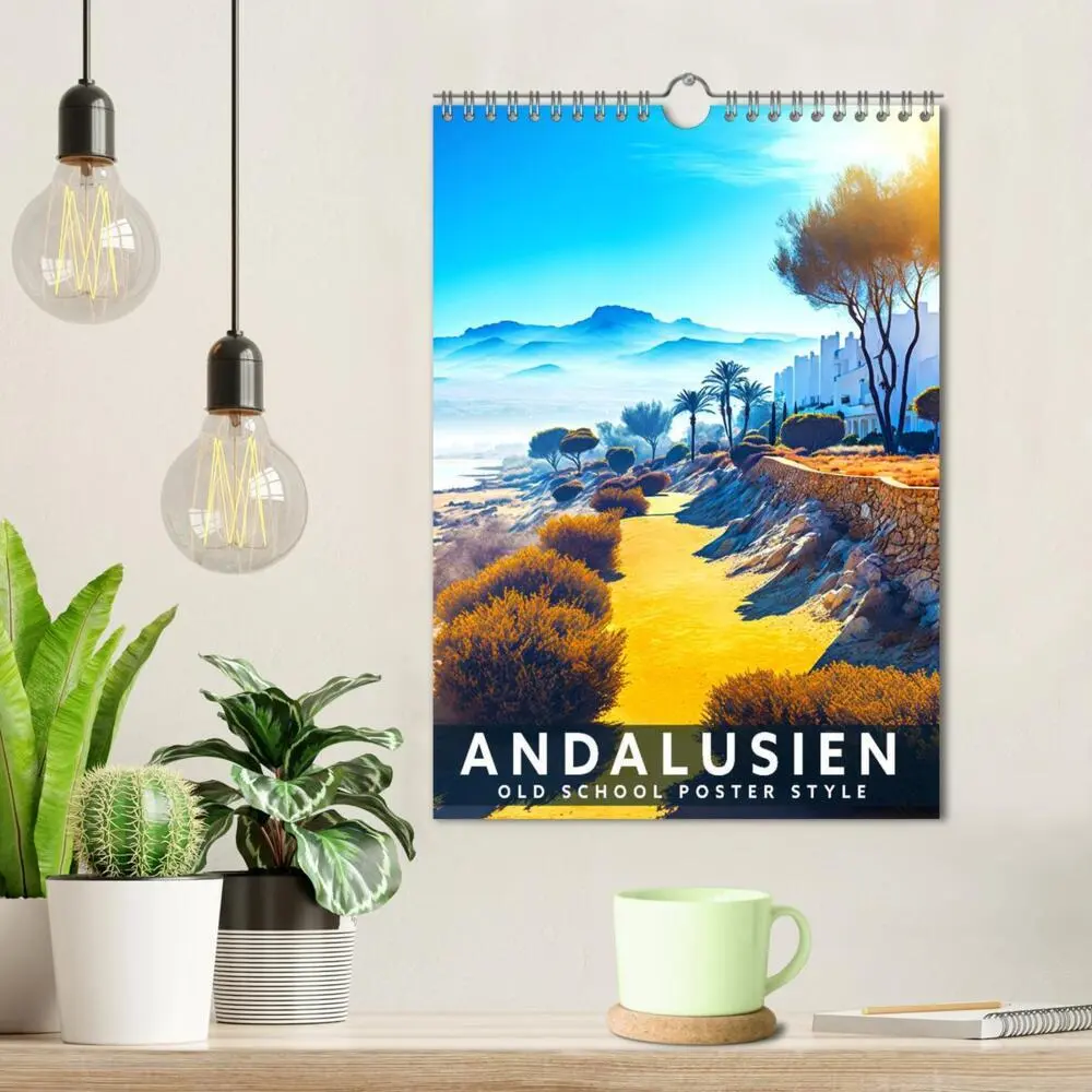 Bild: 9783435880553 | Andalusien - Old School Poster Style (Wandkalender 2025 DIN A4...