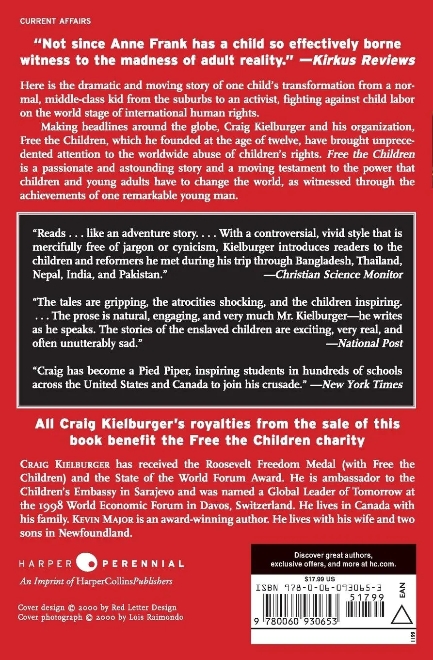 Rückseite: 9780060930653 | Free the Children | Kevin Major (u. a.) | Taschenbuch | Englisch