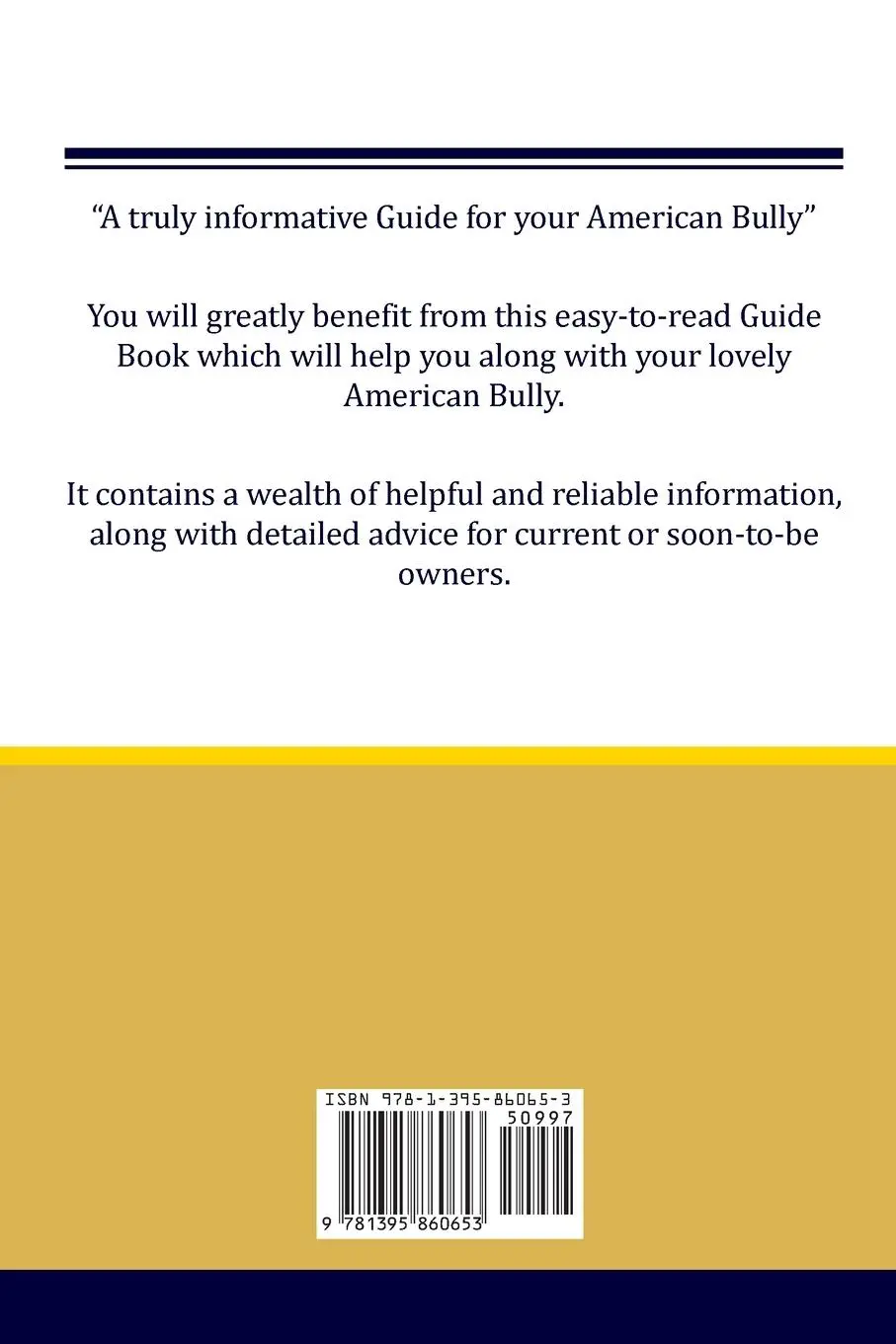 Rückseite: 9781395860653 | American Bully Guide American Bully Guide Includes | Simon Fisher