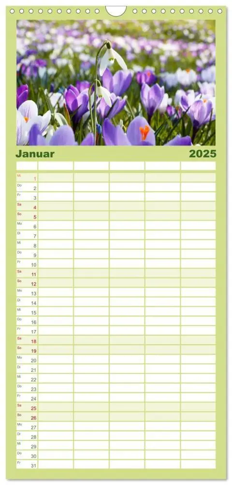 Bild: 9783457100653 | Familienplaner 2025 - Urlaub im Garten mit 5 Spalten (Wandkalender,...
