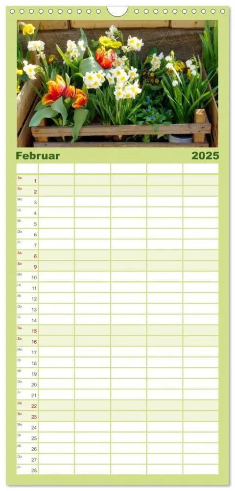 Bild: 9783457100653 | Familienplaner 2025 - Urlaub im Garten mit 5 Spalten (Wandkalender,...