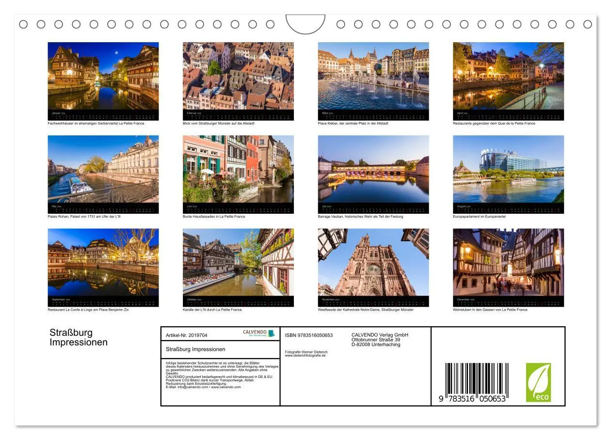 Bild: 9783516050653 | Straßburg Impressionen (Wandkalender 2026 DIN A4 quer), CALVENDO...