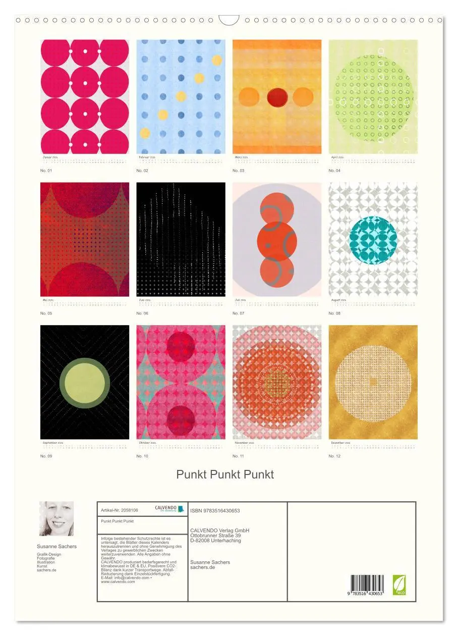 Bild: 9783516430653 | Punkt Punkt Punkt (Wandkalender 2026 DIN A2 hoch), CALVENDO...
