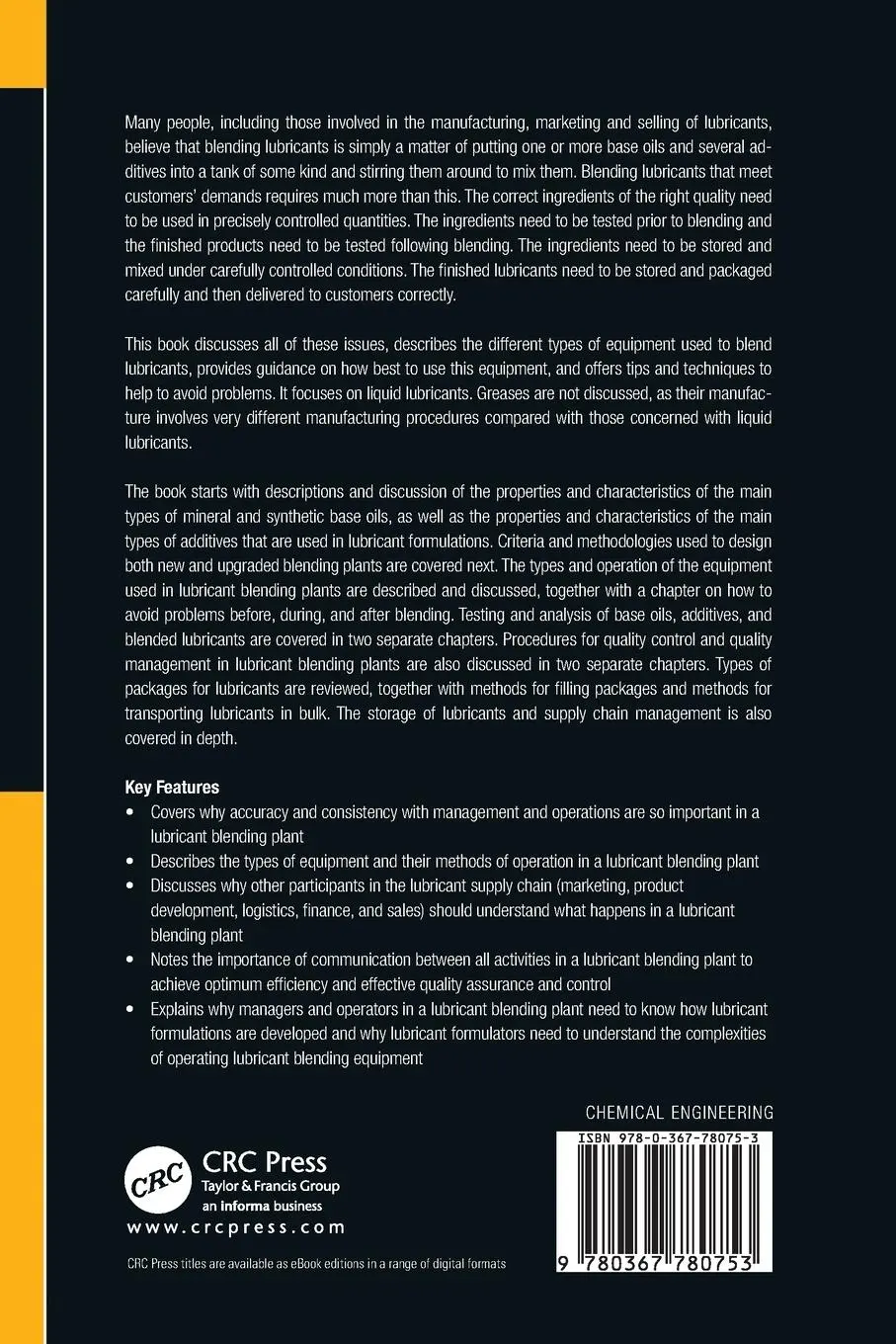 Rückseite: 9780367780753 | Lubricant Blending and Quality Assurance | R. David Whitby | Buch