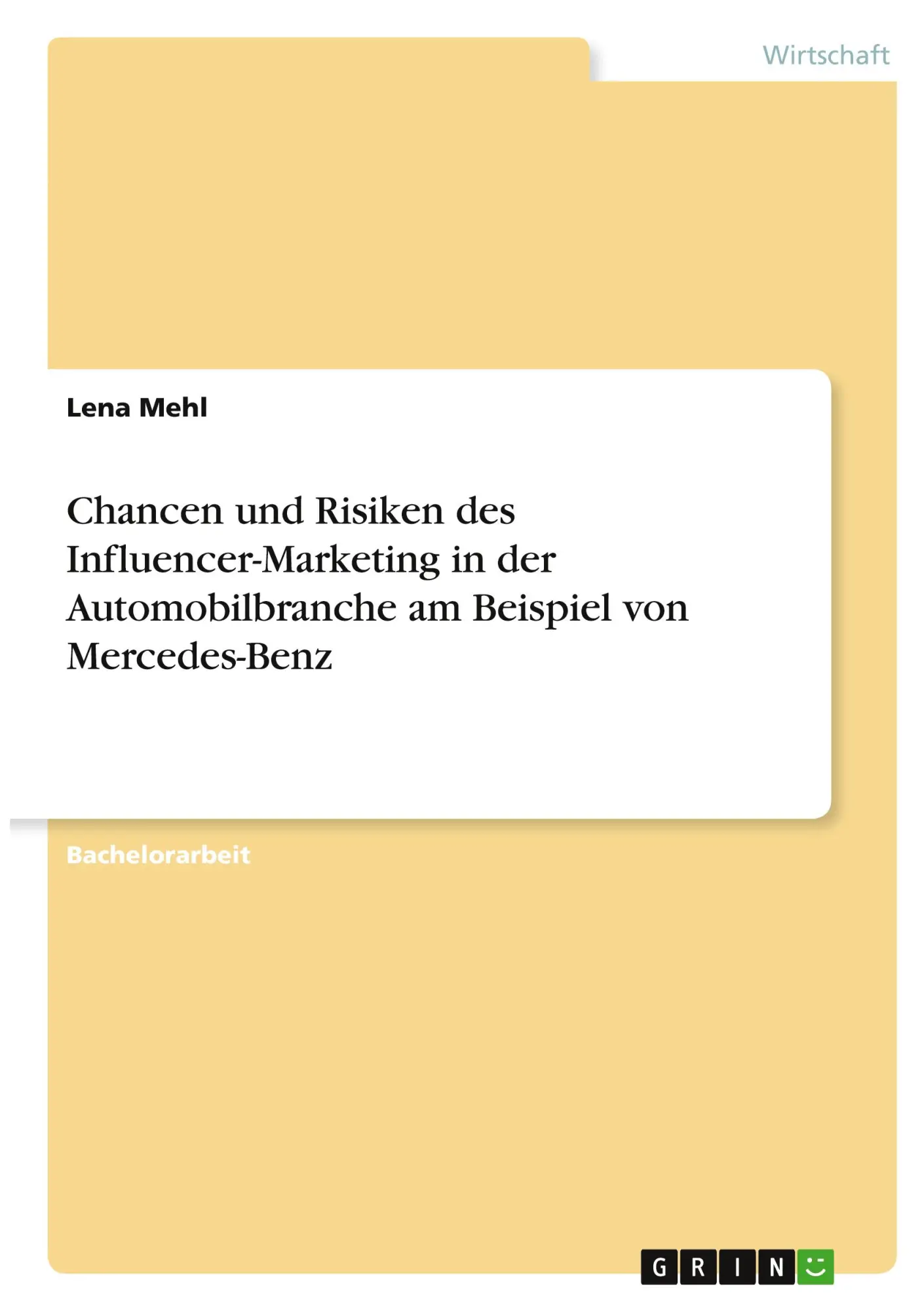 Cover: 9783346380753 | Chancen und Risiken des Influencer-Marketing in der...