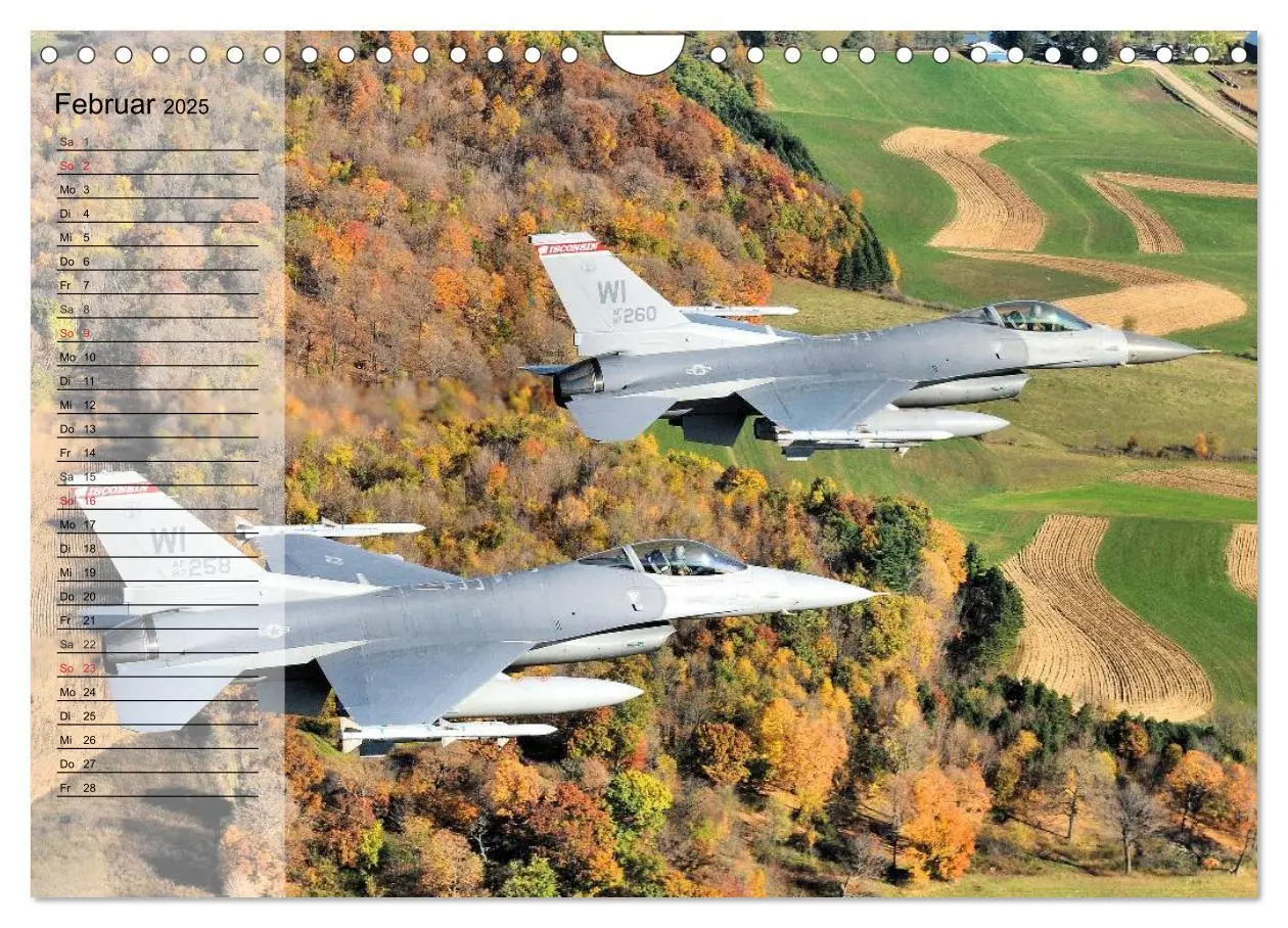 Bild: 9783435550753 | Kampfflugzeuge USA (Wandkalender 2025 DIN A4 quer), CALVENDO...