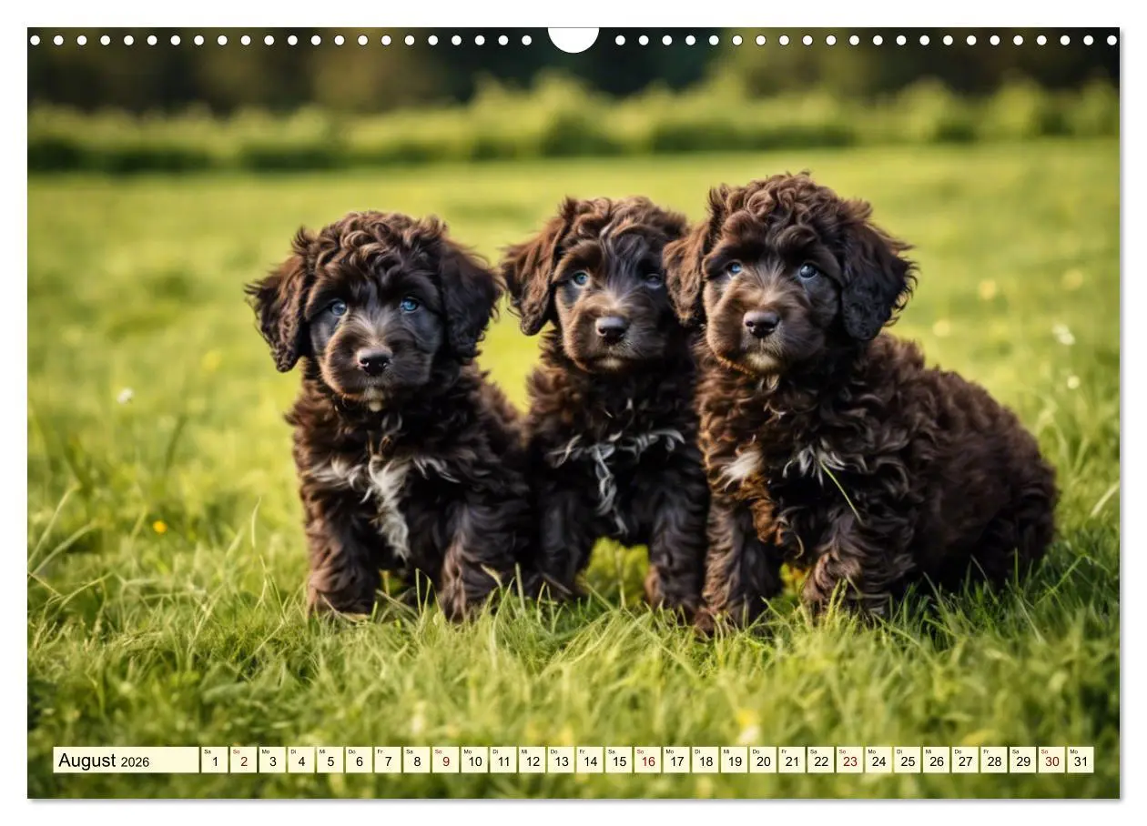 Bild: 9783457400753 | Pudel in allen Farben und Größen (Wandkalender 2026 DIN A3 quer),...