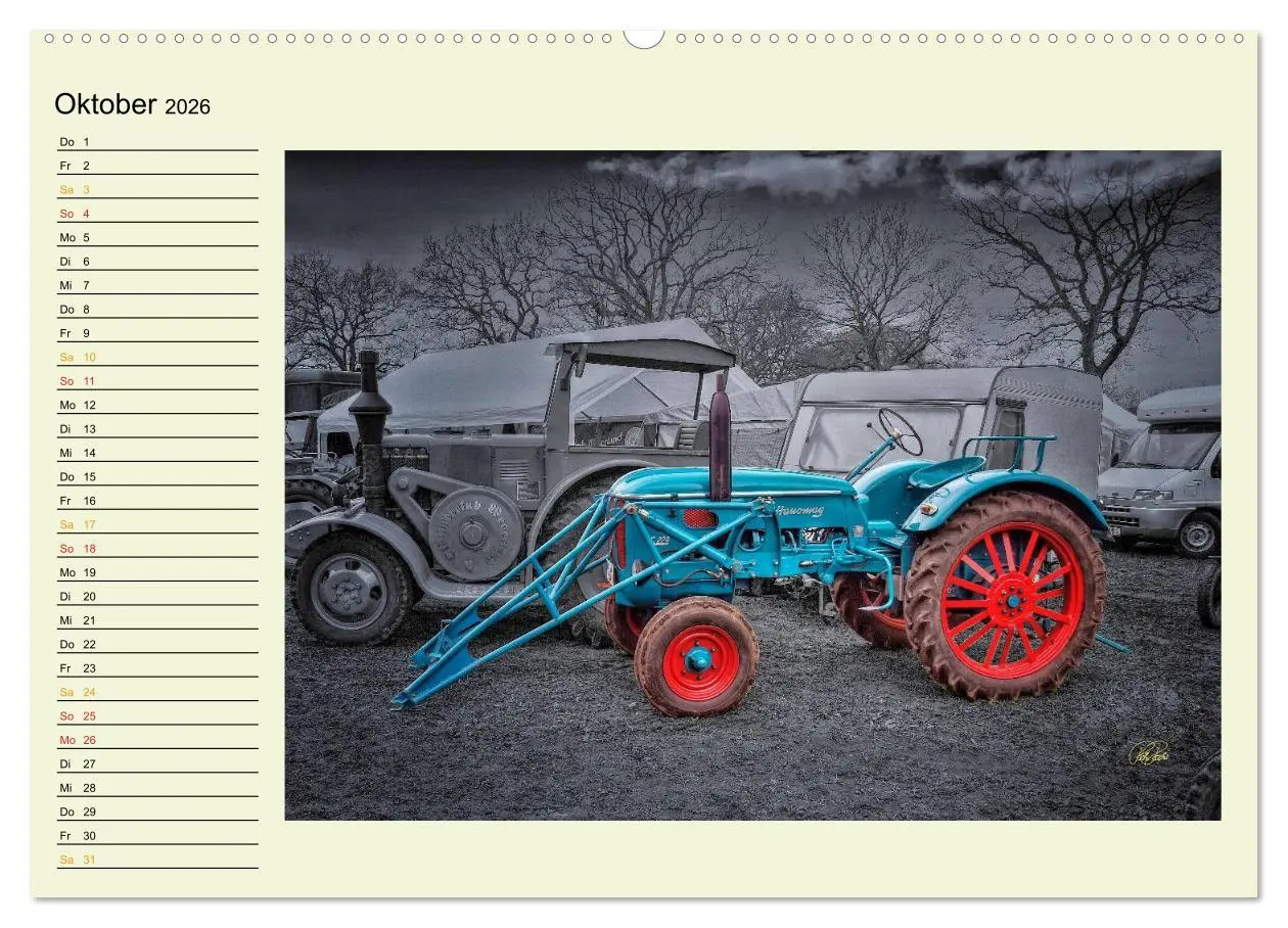 Bild: 9783516040753 | Traktoren - Oldtimer (Wandkalender 2026 DIN A2 quer), CALVENDO...