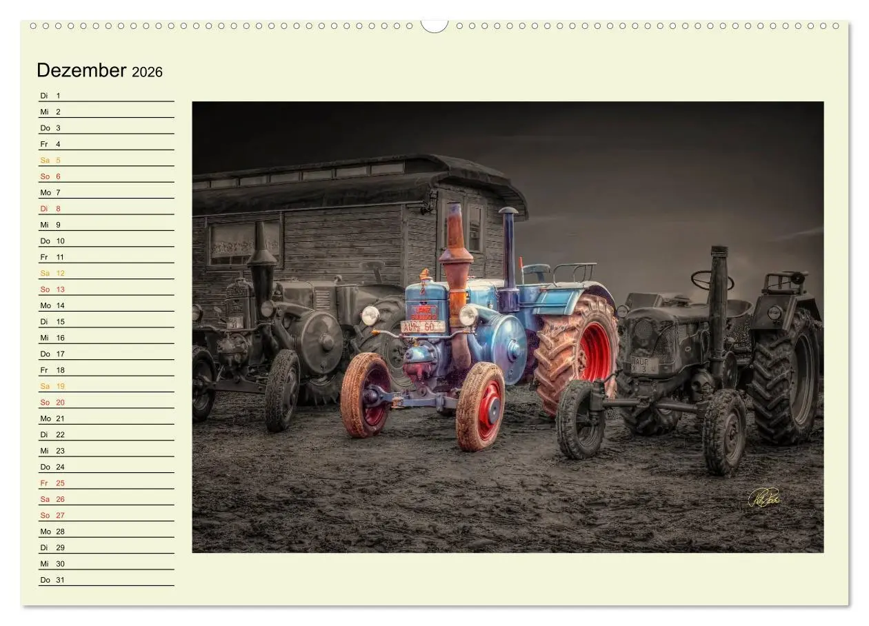 Bild: 9783516040753 | Traktoren - Oldtimer (Wandkalender 2026 DIN A2 quer), CALVENDO...