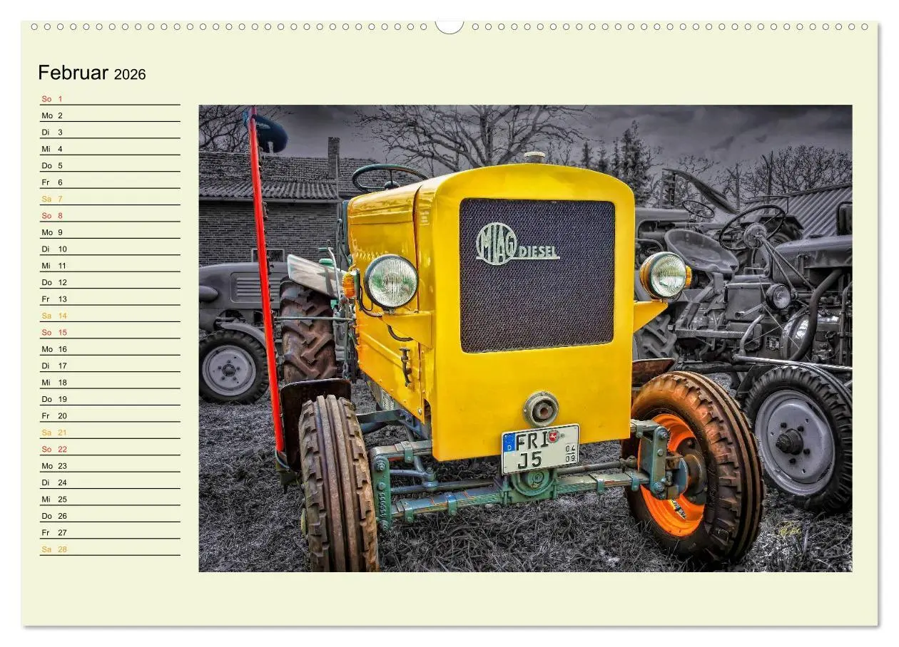 Bild: 9783516040753 | Traktoren - Oldtimer (Wandkalender 2026 DIN A2 quer), CALVENDO...