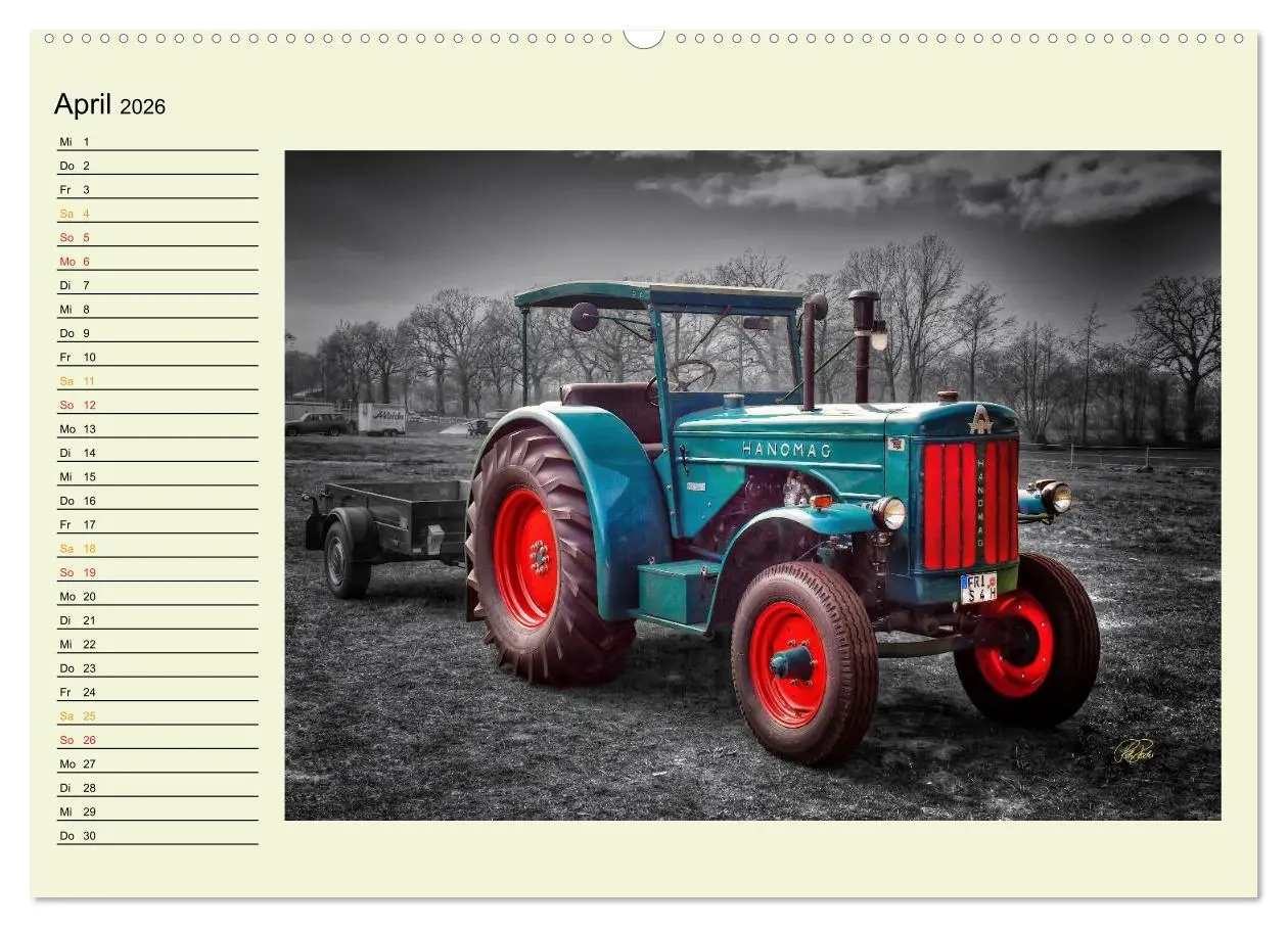 Bild: 9783516040753 | Traktoren - Oldtimer (Wandkalender 2026 DIN A2 quer), CALVENDO...
