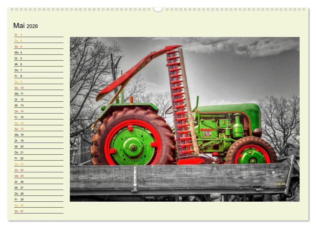 Bild: 9783516040753 | Traktoren - Oldtimer (Wandkalender 2026 DIN A2 quer), CALVENDO...