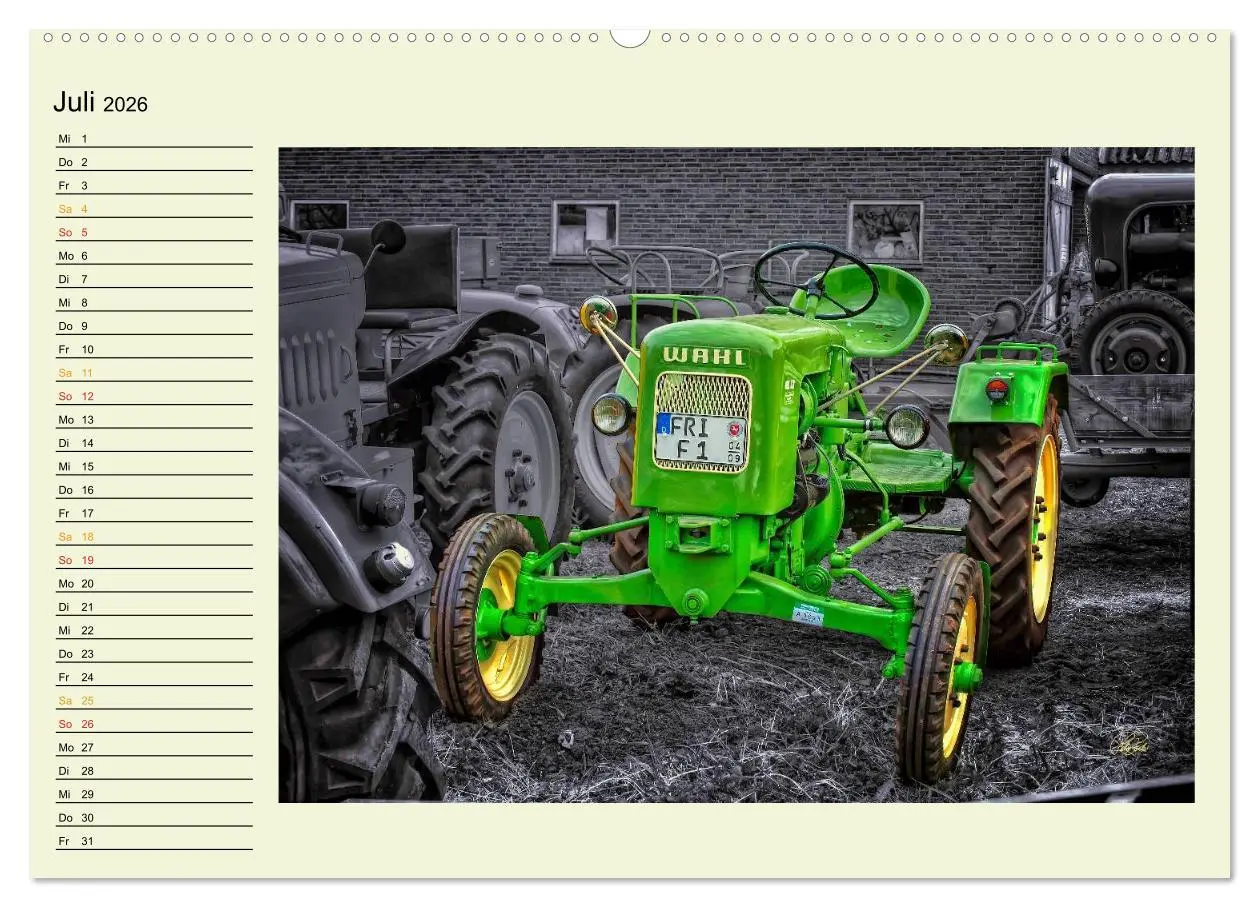 Bild: 9783516040753 | Traktoren - Oldtimer (Wandkalender 2026 DIN A2 quer), CALVENDO...