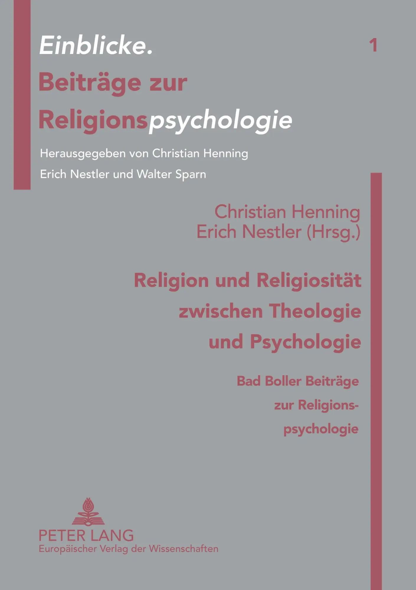 Cover: 9783631330753 | Religion und Religiosität zwischen Theologie und Psychologie | Buch