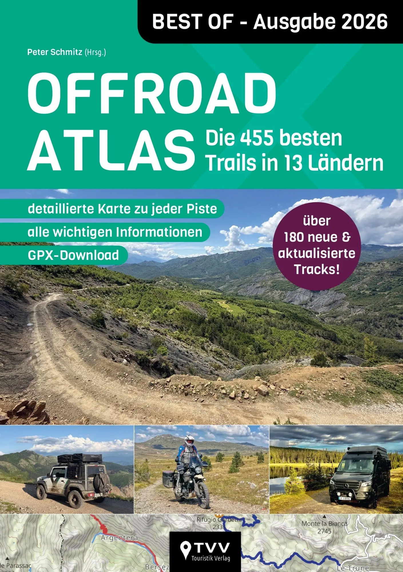 Cover: 9783965990753 | Offroad Atlas - Best of 2026 | 455 Pisten in 13 Ländern | Schempp