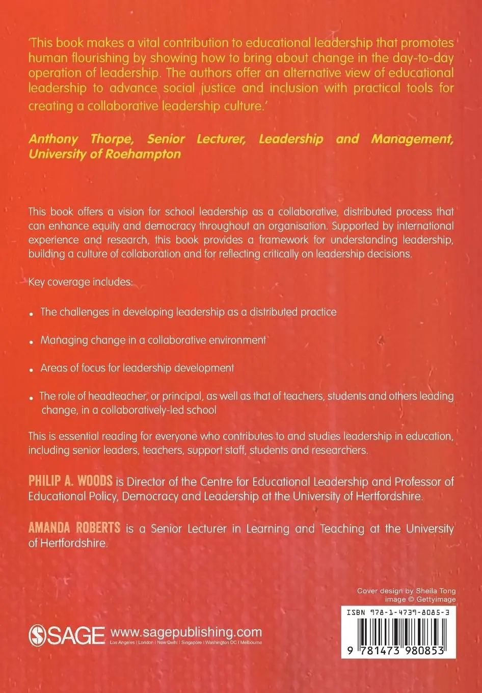 Rückseite: 9781473980853 | Collaborative School Leadership | A Critical Guide | Woods (u. a.)