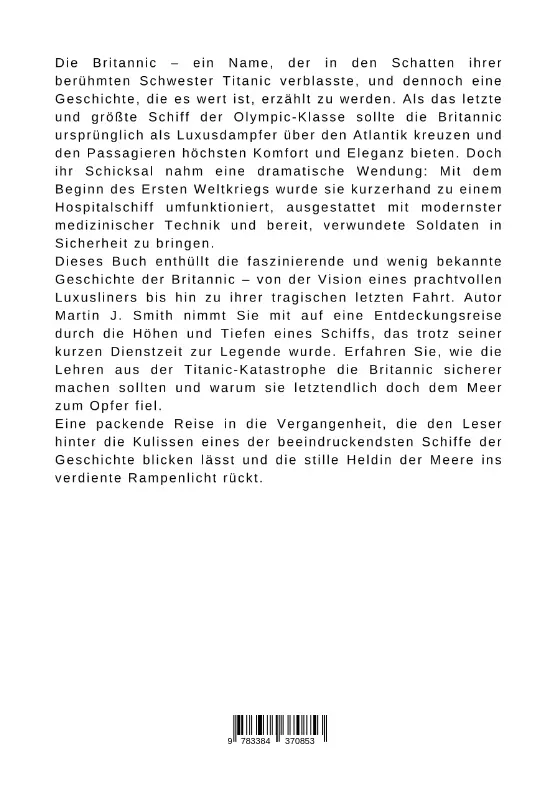 Bild: 9783384370853 | Britannic: Die stille Heldin der Meere | Martin J. Smith | Taschenbuch