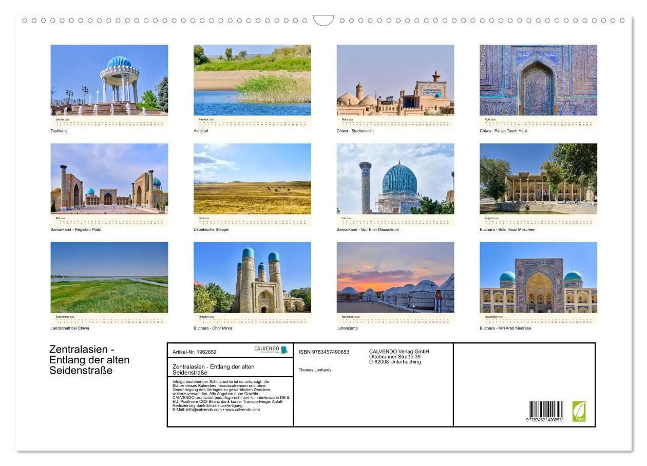 Bild: 9783457490853 | Zentralasien - Entlang der alten Seidenstraße (Wandkalender 2026...