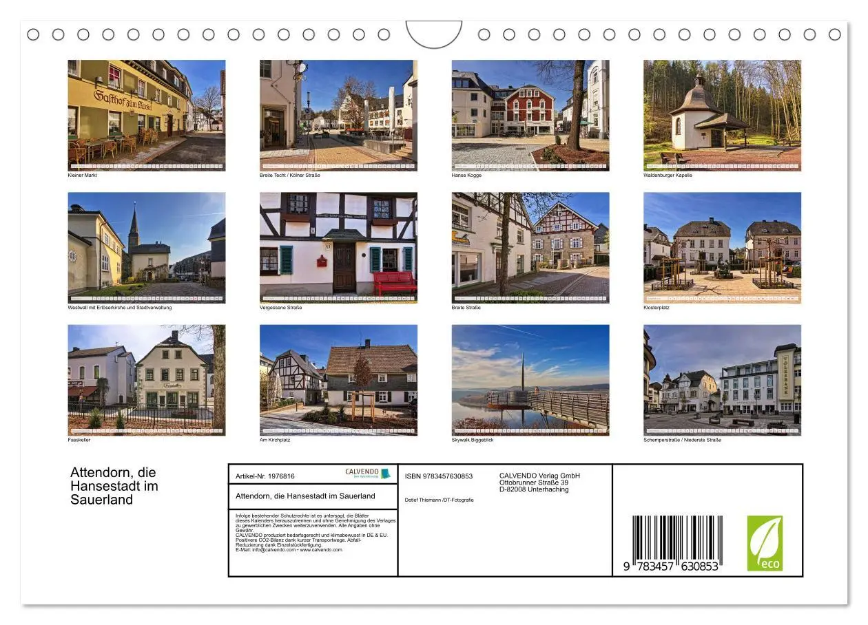 Bild: 9783457630853 | Attendorn, die Hansestadt im Sauerland (Wandkalender 2026 DIN A4...