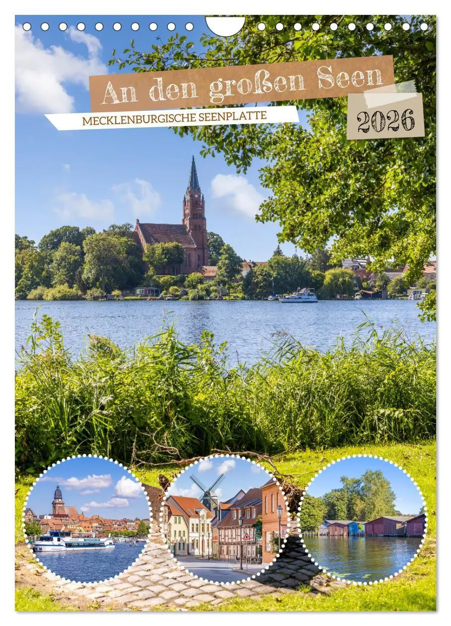 Cover: 9783516340853 | An den großen Seen der Mecklenburgischen Seenplatte (Wandkalender...