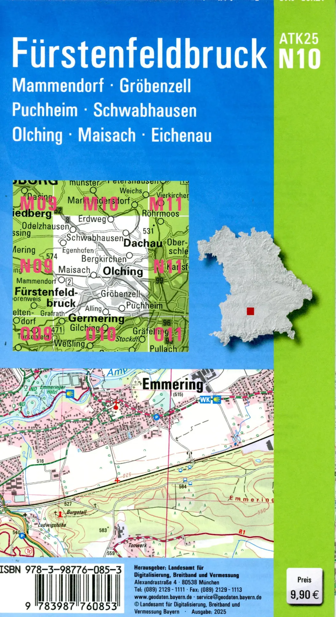 Bild: 9783987760853 | ATK25-N10 Fürstenfeldbruck (Amtliche Topographische Karte 1:25000)