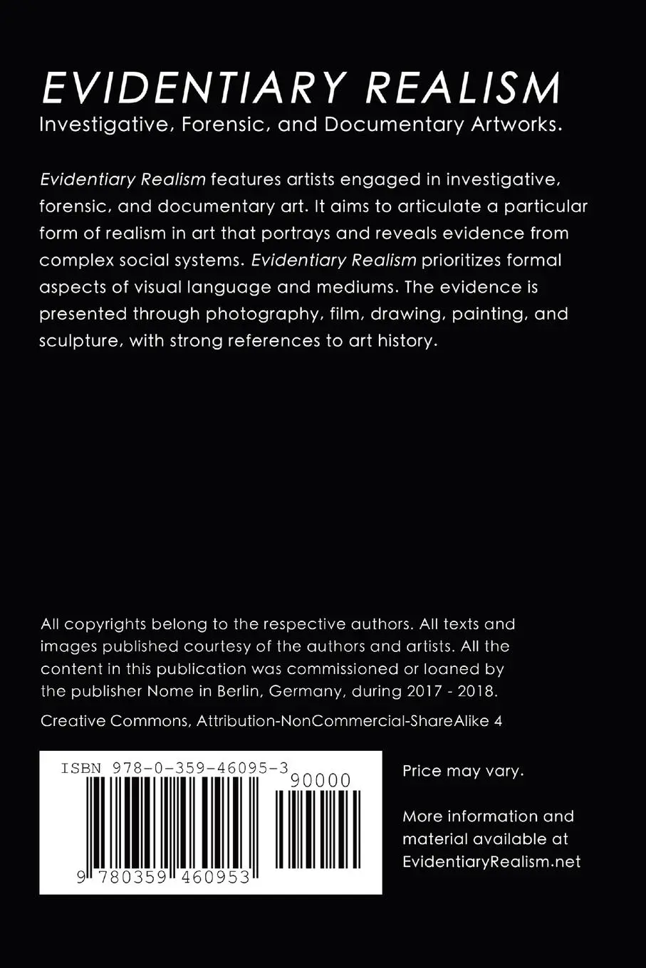 Rückseite: 9780359460953 | Evidentiary Realism | Paolo Cirio (u. a.) | Taschenbuch | Englisch