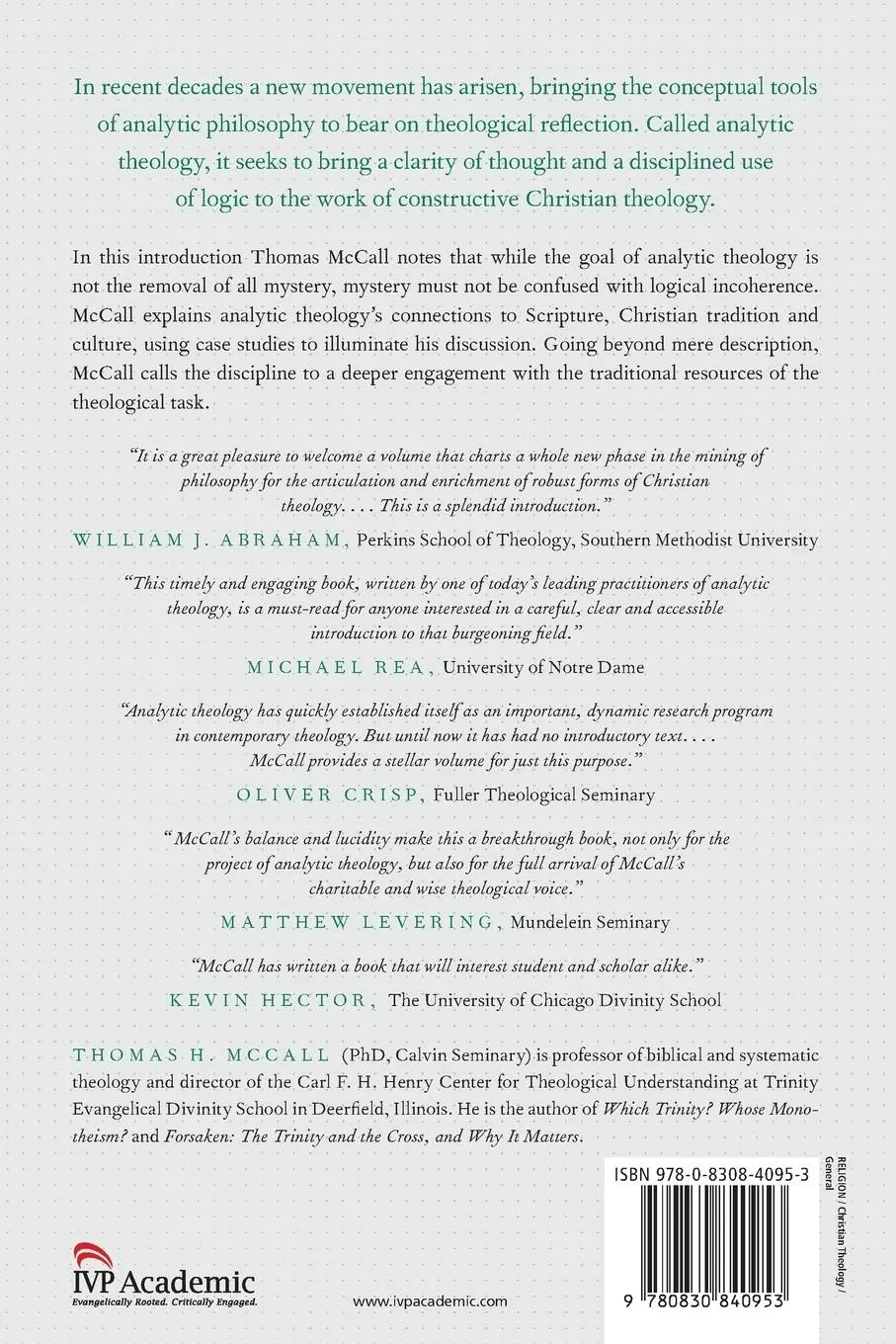 Rückseite: 9780830840953 | An Invitation to Analytic Christian Theology | Thomas H. Mccall | Buch