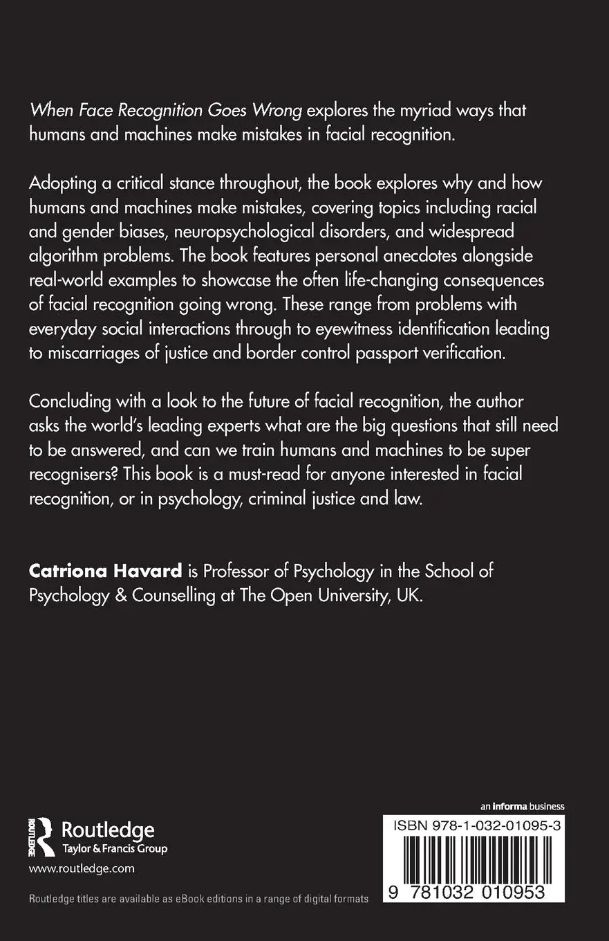 Rückseite: 9781032010953 | When Face Recognition Goes Wrong | Catriona Havard | Taschenbuch