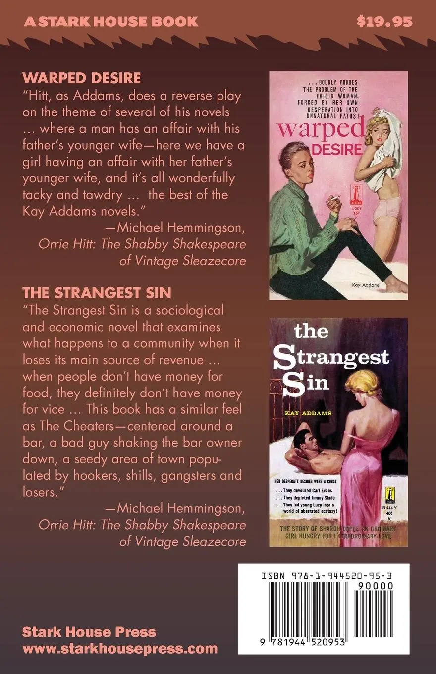 Rückseite: 9781944520953 | Warped Desire / The Strangest Sin | Orrie Hitt | Taschenbuch | 2019
